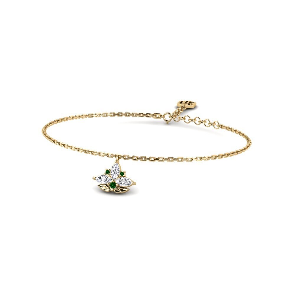 Zircônia Verde Pulseira Feminino Elevata