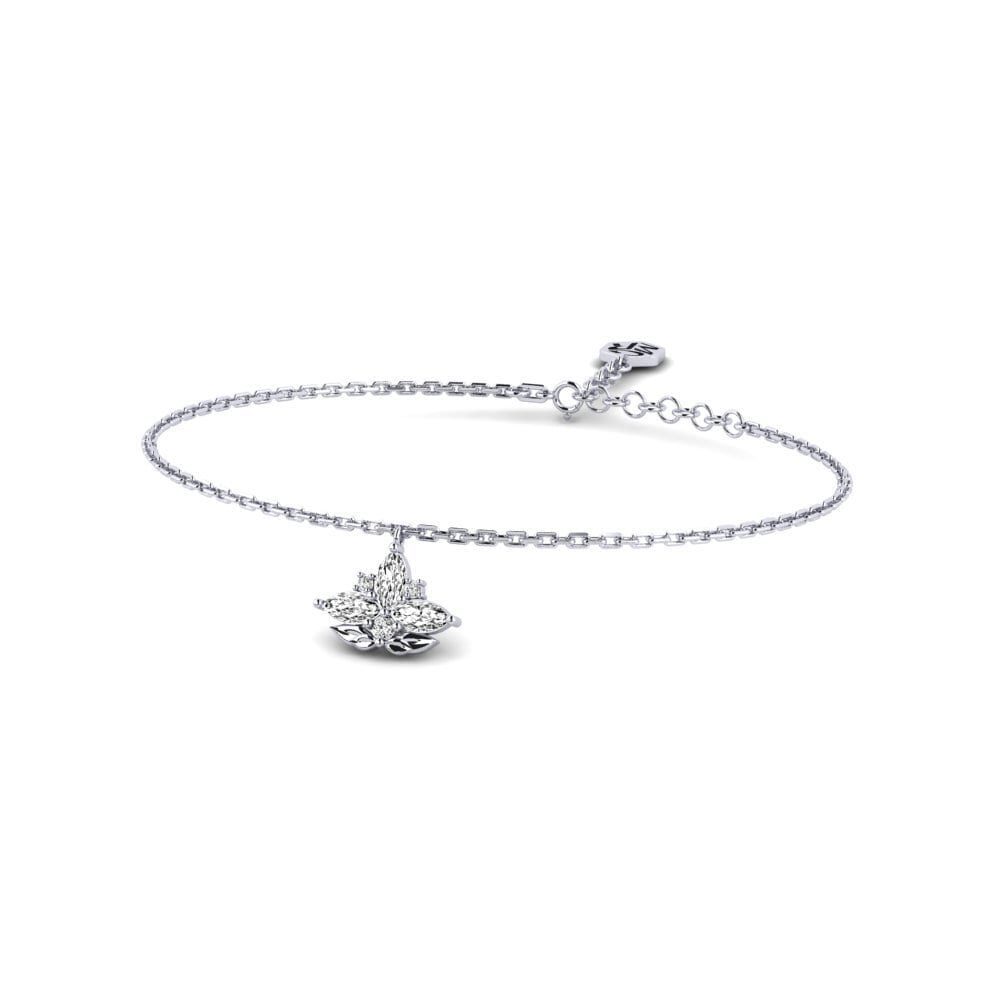 Paladio Moissanita Pulsera de Mujer Elevata
