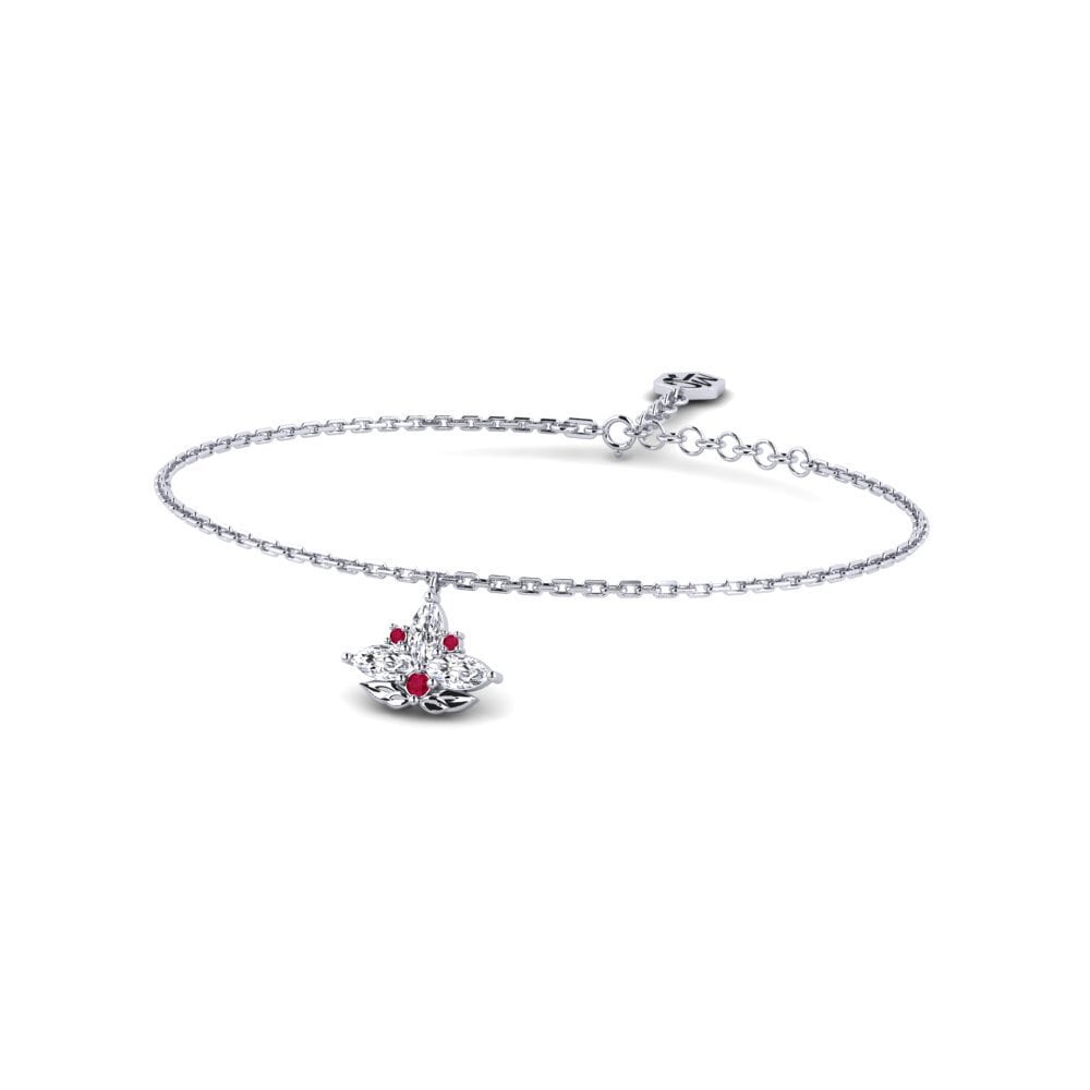 Paladio Rubí Pulsera de Mujer Elevata