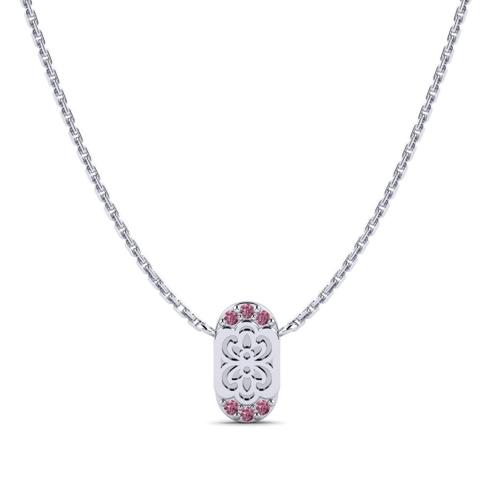 Plata 925 Granate Rhodolite Collar de Mujer Enuwan
