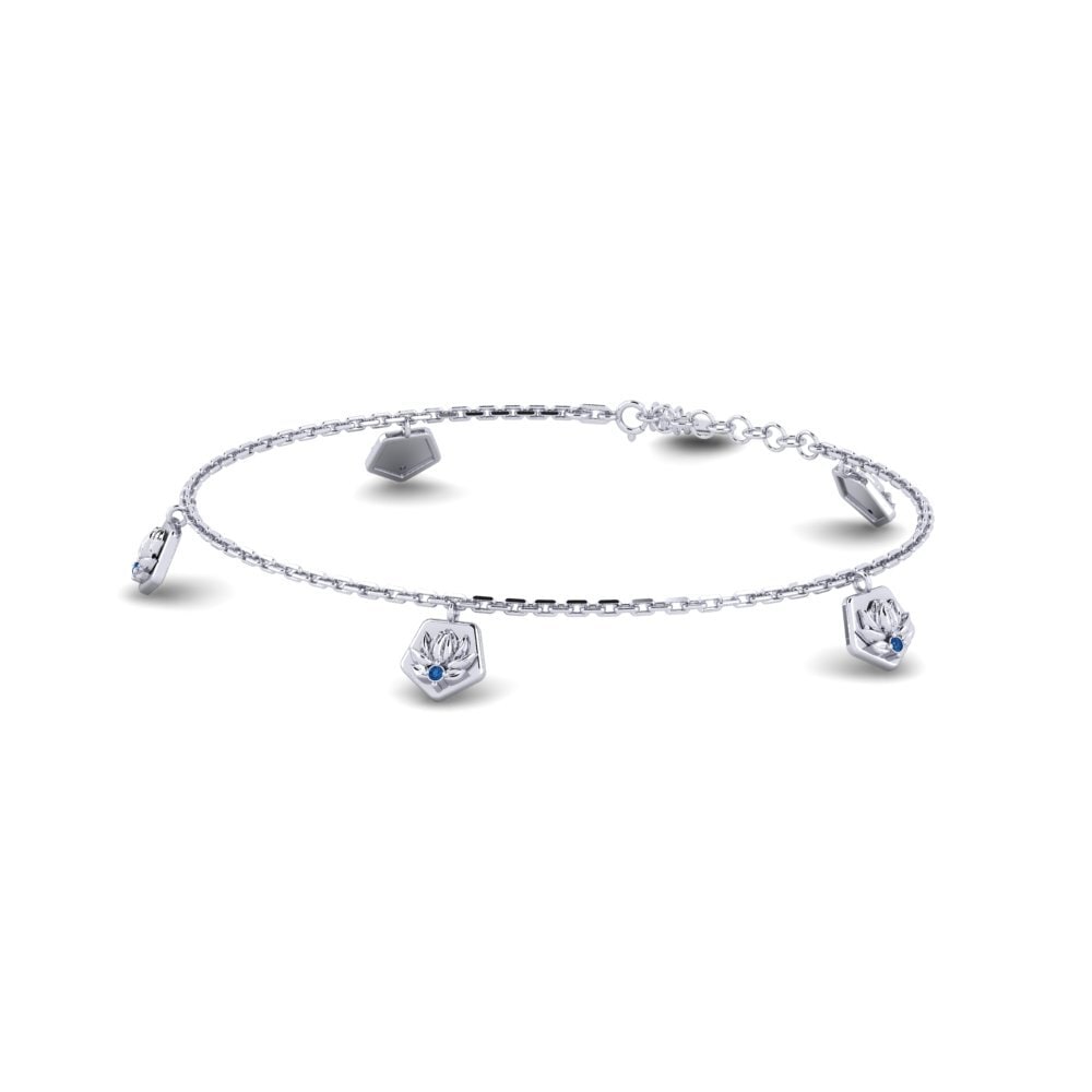 Paladio Circonita Azul Oscuro Pulsera de Mujer Exsculptus