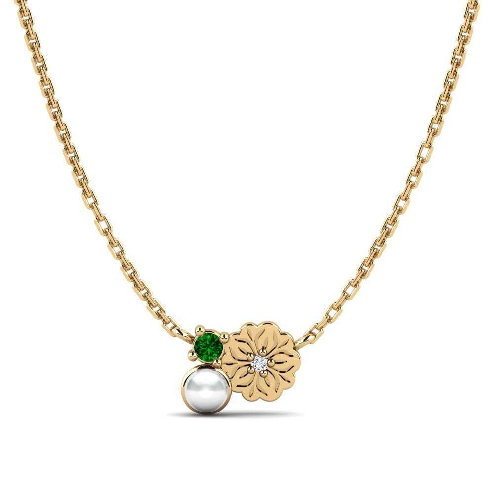Green Zirconia Women's Necklace Farve