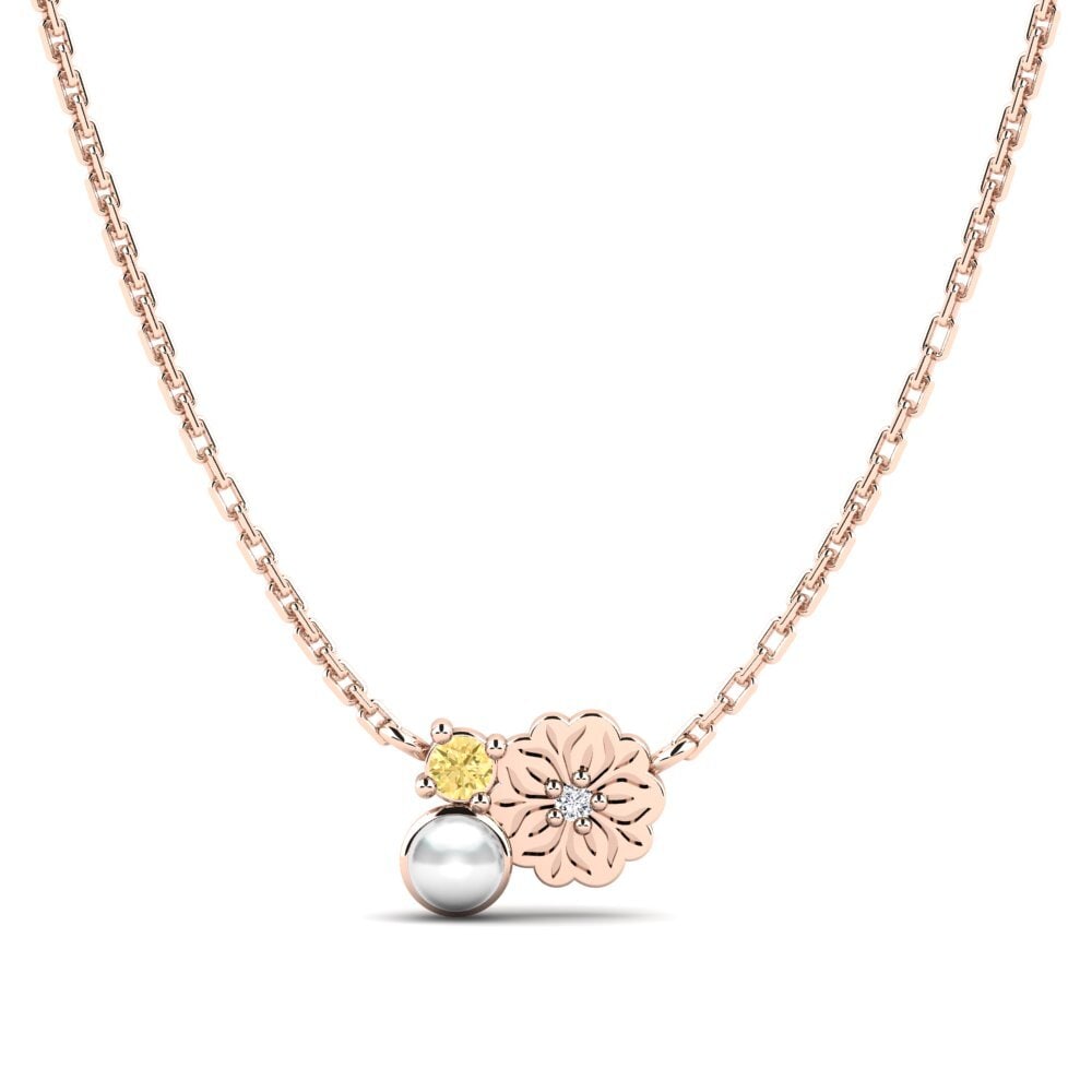 Vàng Hồng 14K Kim Cương Vàng Dây chuyền nữ Farve