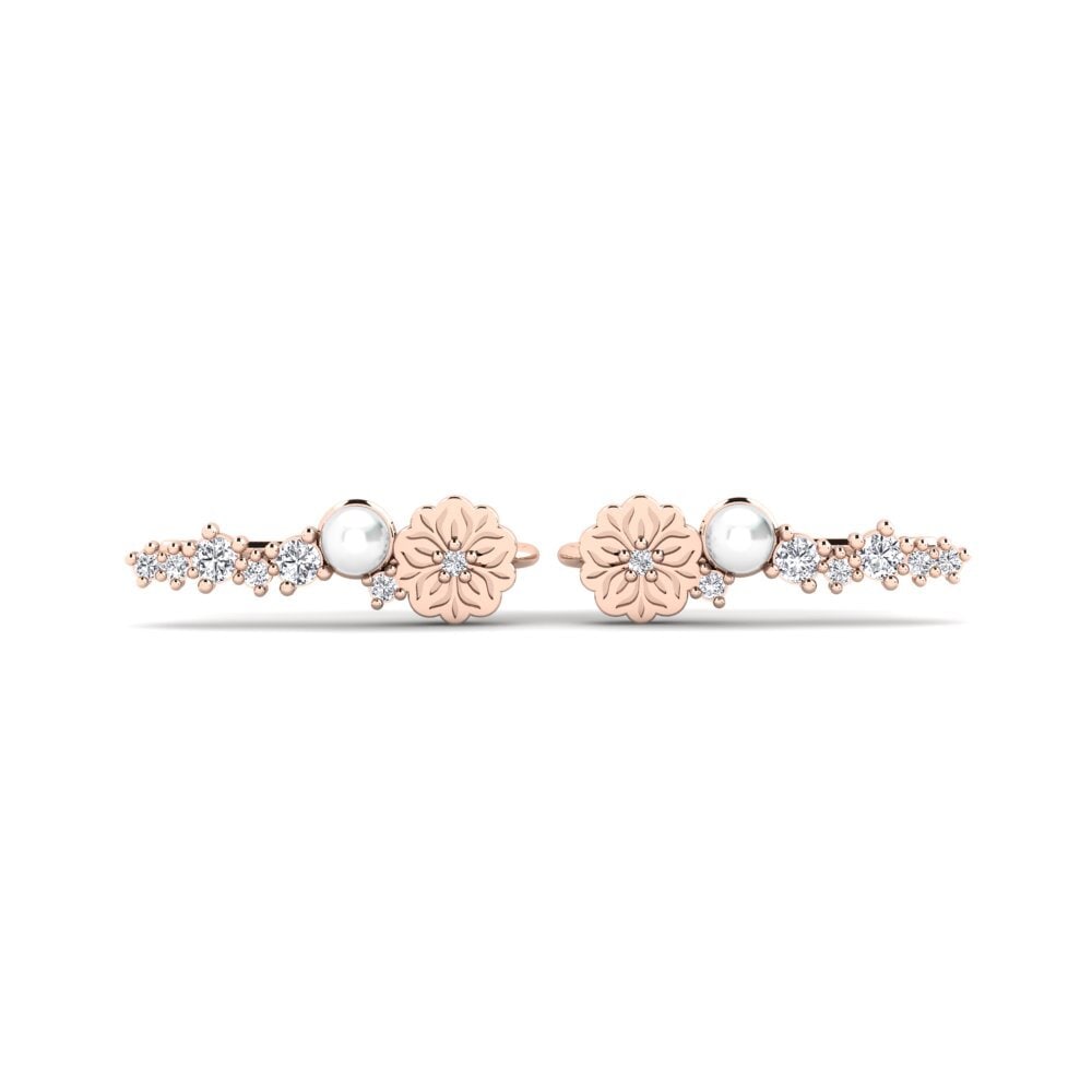 14ct Rose Gold Women's Earring Fasiu