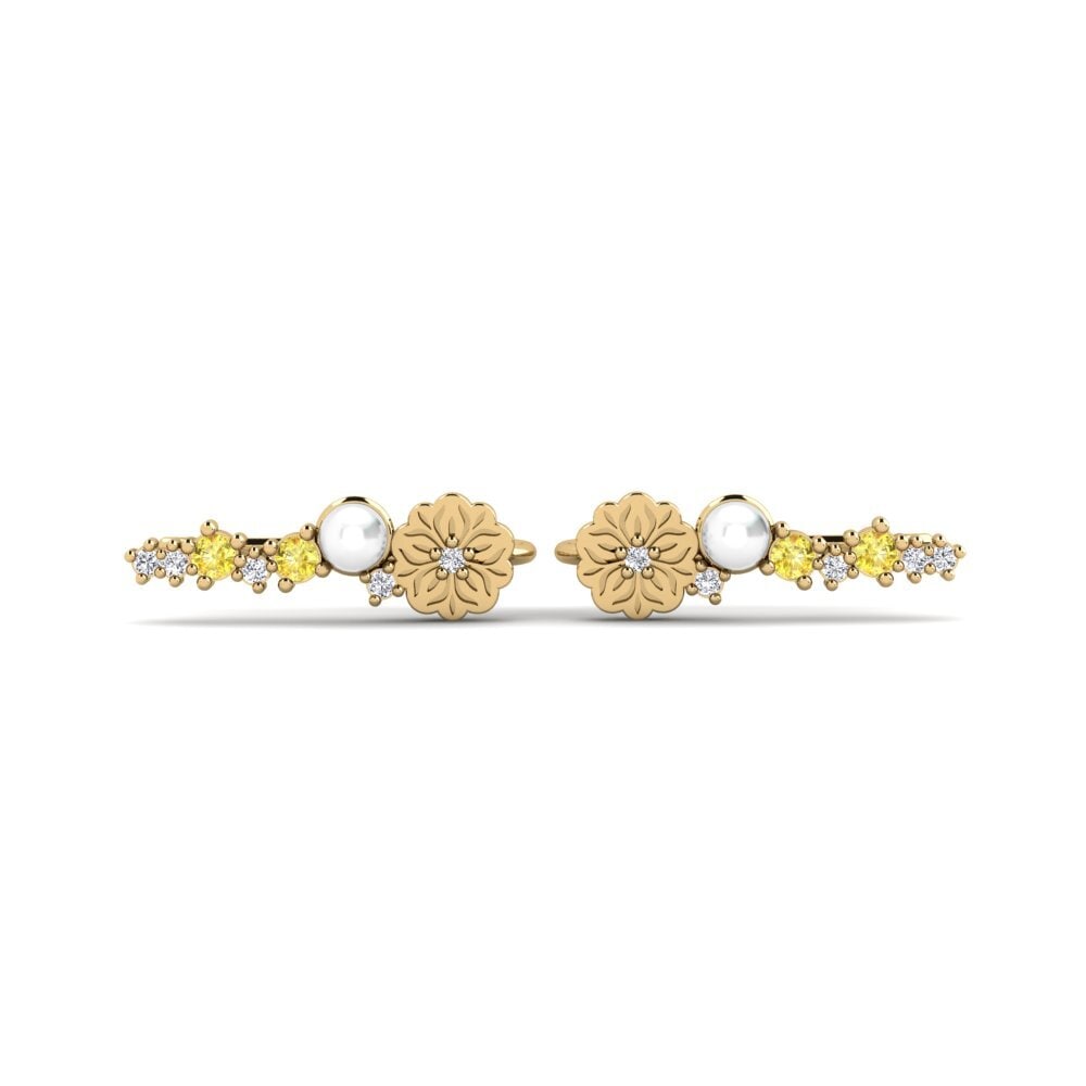 Yellow Sapphire Women's Earring Fasiu
