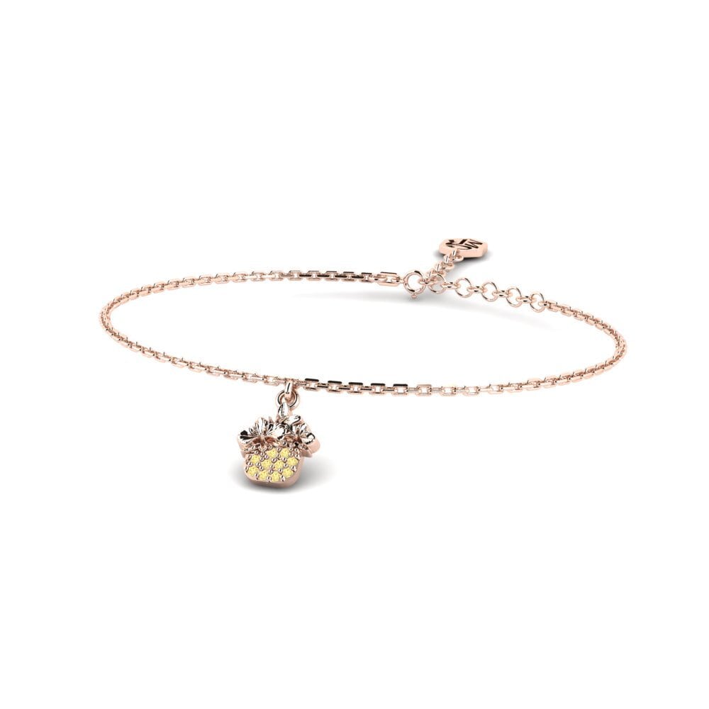 Vàng Hồng 14K Kim Cương Vàng Vòng tay nữ Flatbush