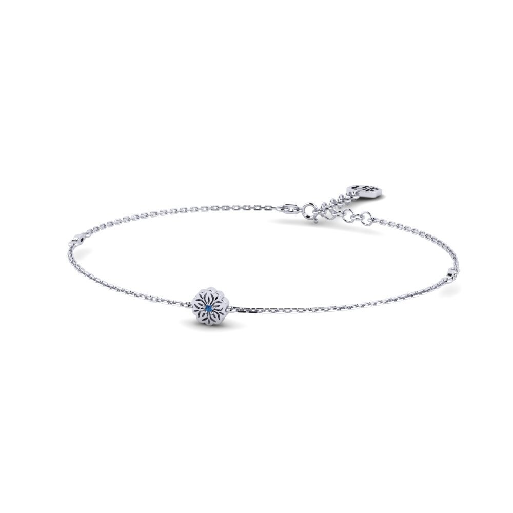 Paladio Circonita Azul Oscuro Pulsera de Mujer Flawa
