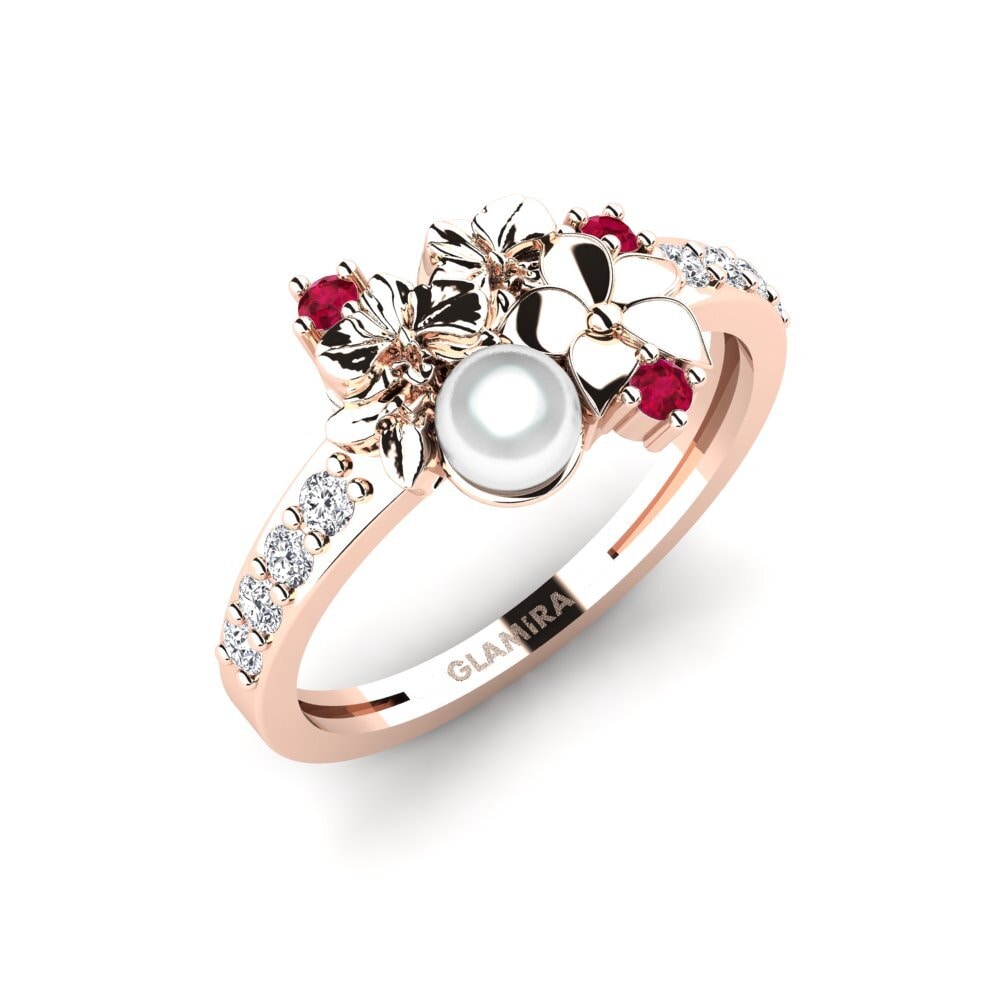 Rotgold 375 Rubin Ring Fleurin