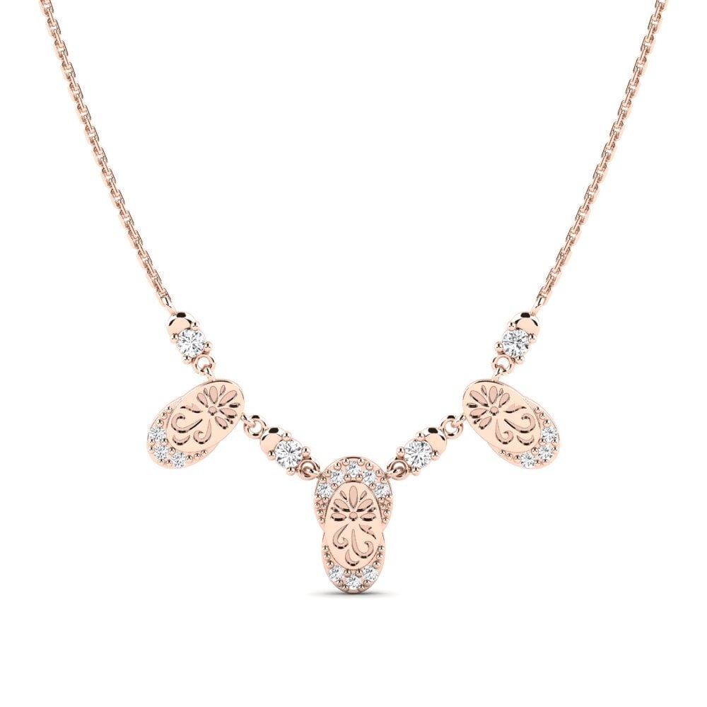 9k Oro Rosa Collar de Mujer Froo