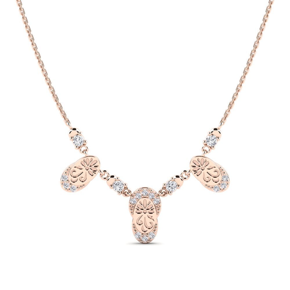 14k Oro Rosa Collar de Mujer Froo