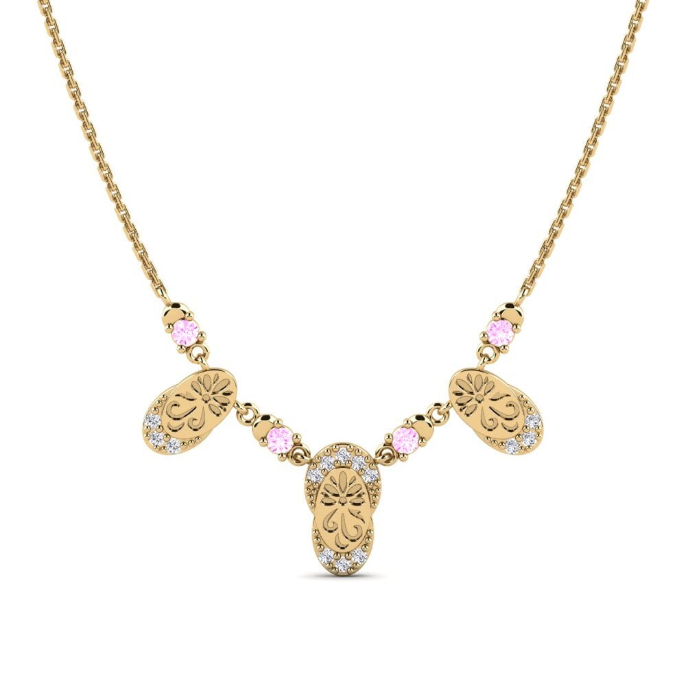 Zafiro Rosado Collar de Mujer Froo