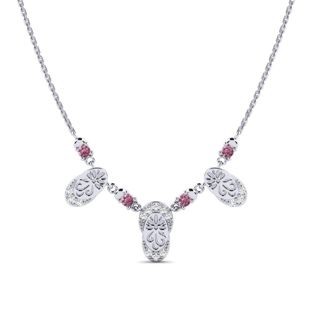 Plata 925 Granate Rhodolite Collar de Mujer Froo