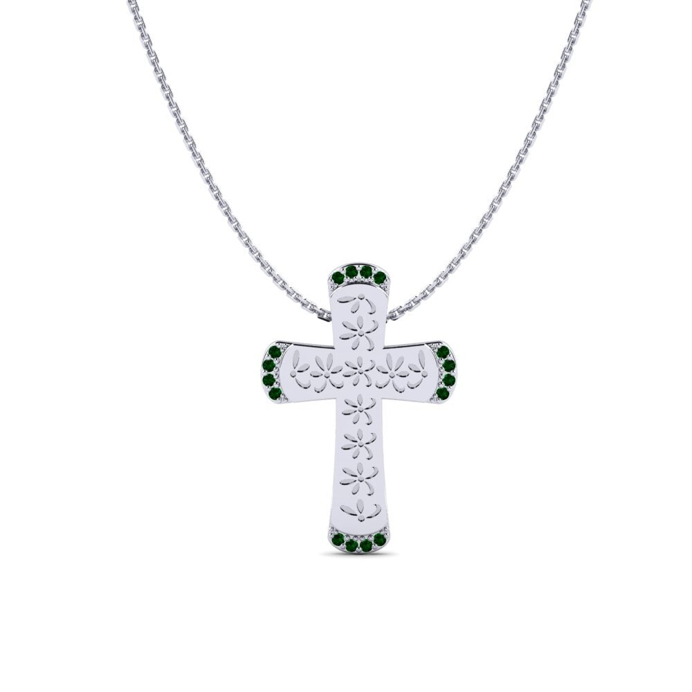 Plata 925 Circonita Verde Collar de Mujer Greind