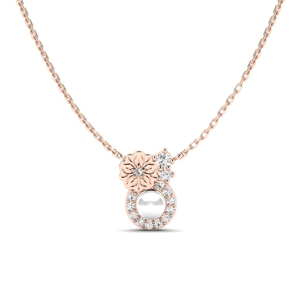 9ct Rose Gold Moissanite Women's Necklace Kusekelela