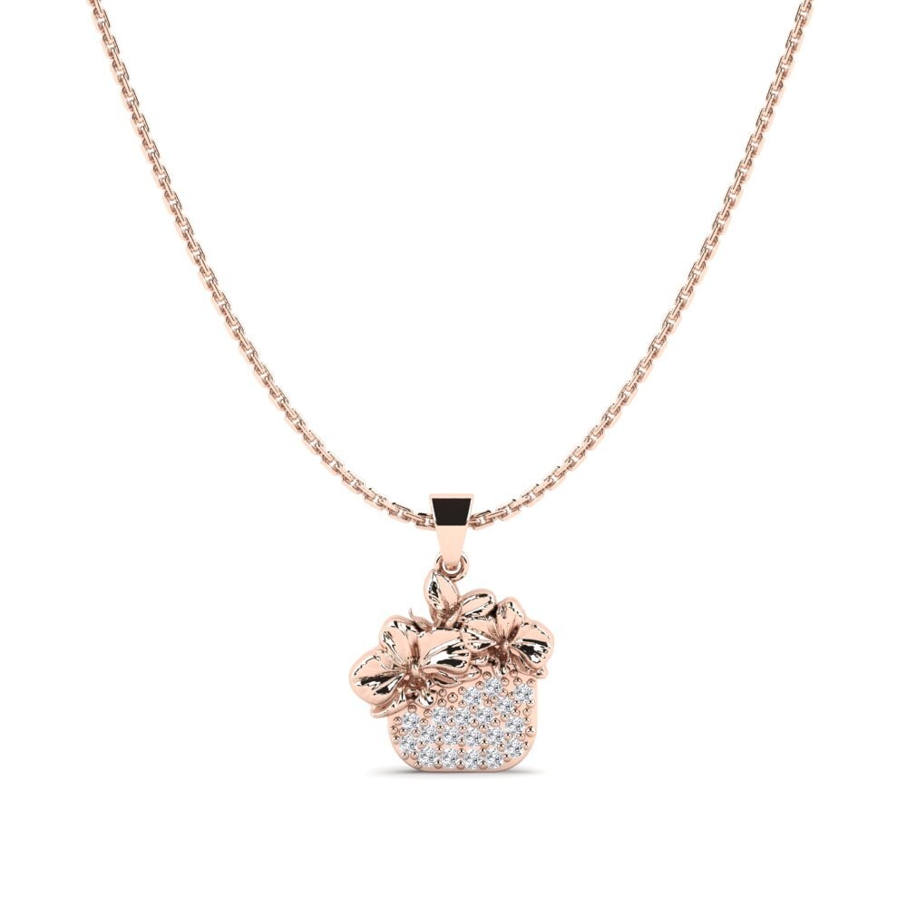 14k Oro Rosa Colgante de Mujer Lauraceae