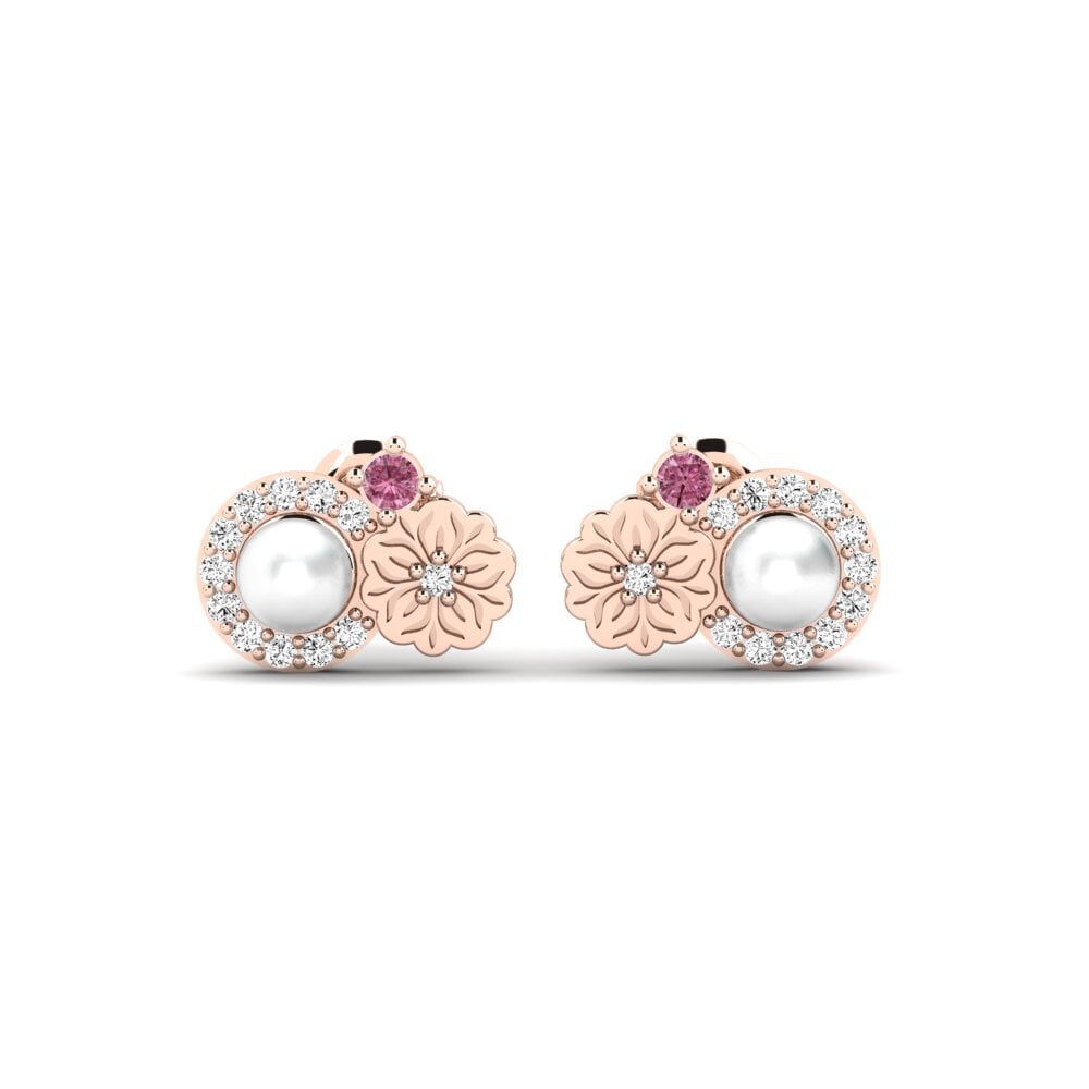 Rotgold 375 Rhodolit-Granat Damen ohrring Liang
