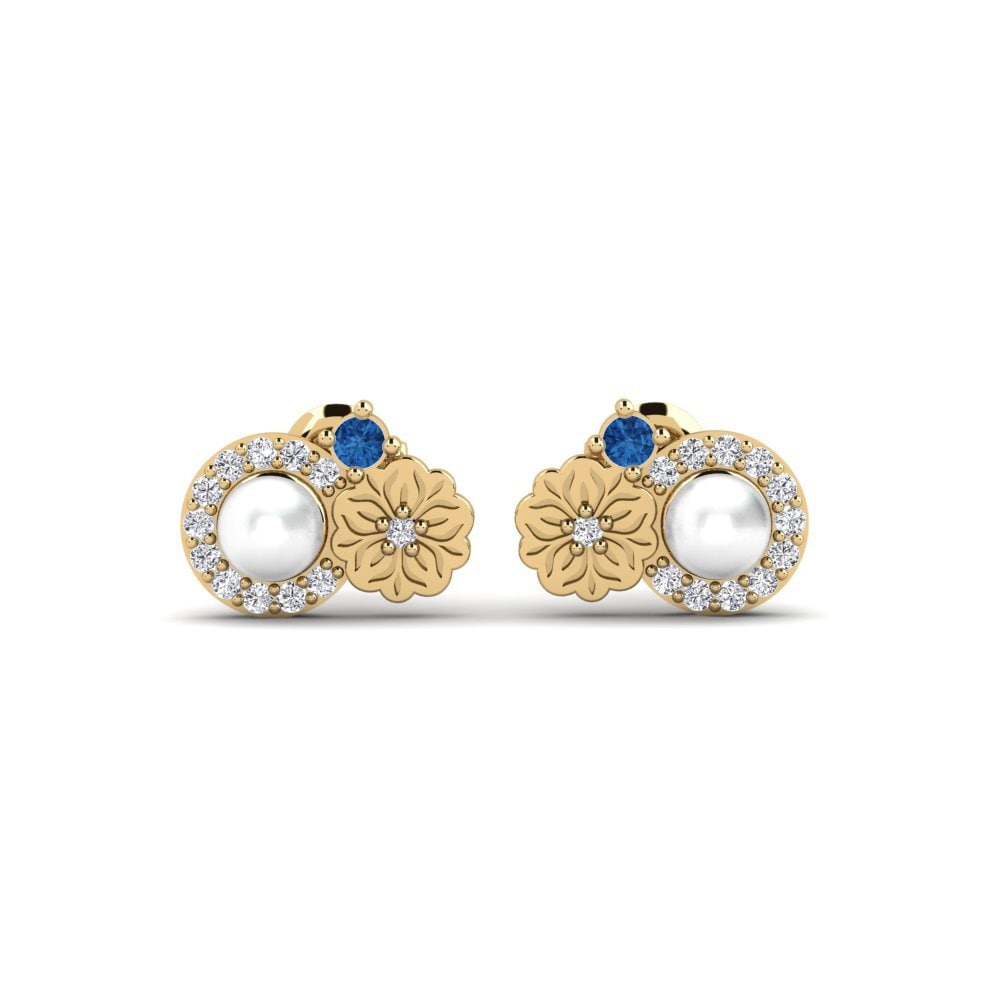 Dark Blue Zirconia Women's Earring Liang