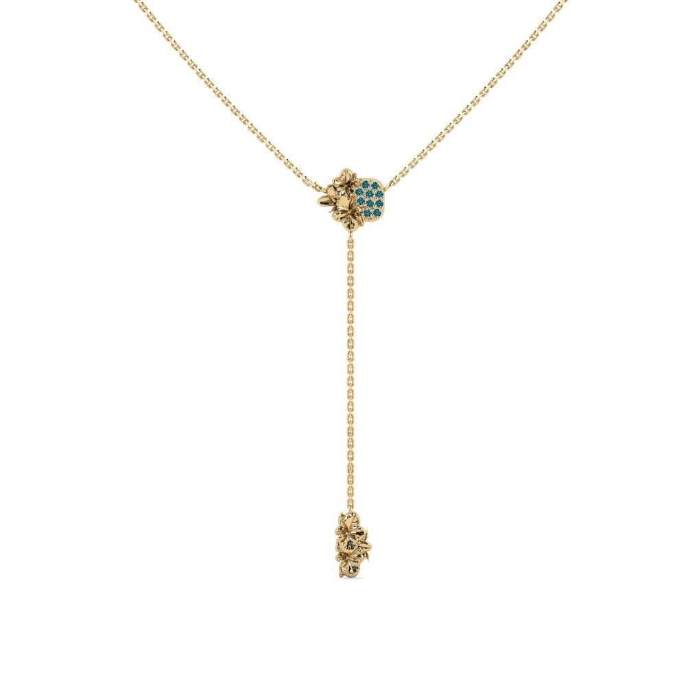 Blauer Diamant Damen halskette Lisp