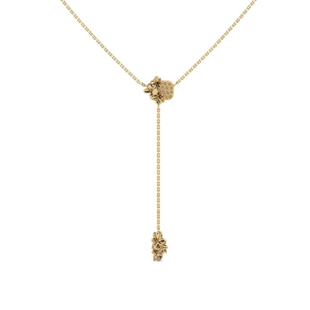 Brauner Diamant Damen halskette Lisp