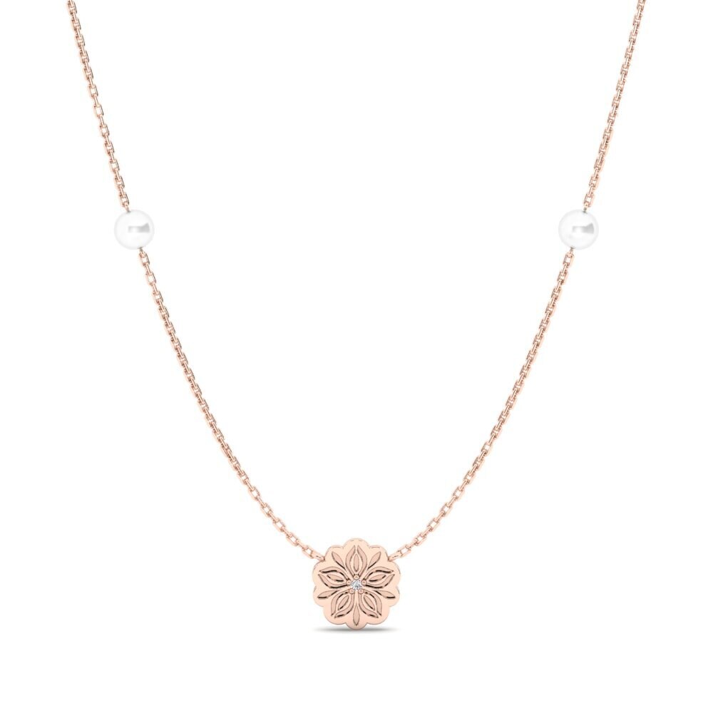 Rotgold 750 Diamant Damen halskette Mubala