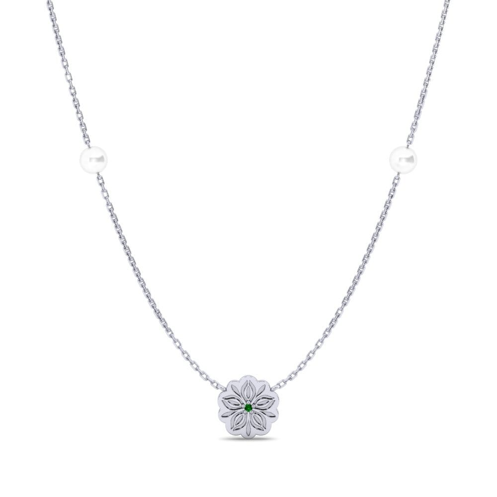 Plata 925 Circonita Verde Collar de Mujer Mubala