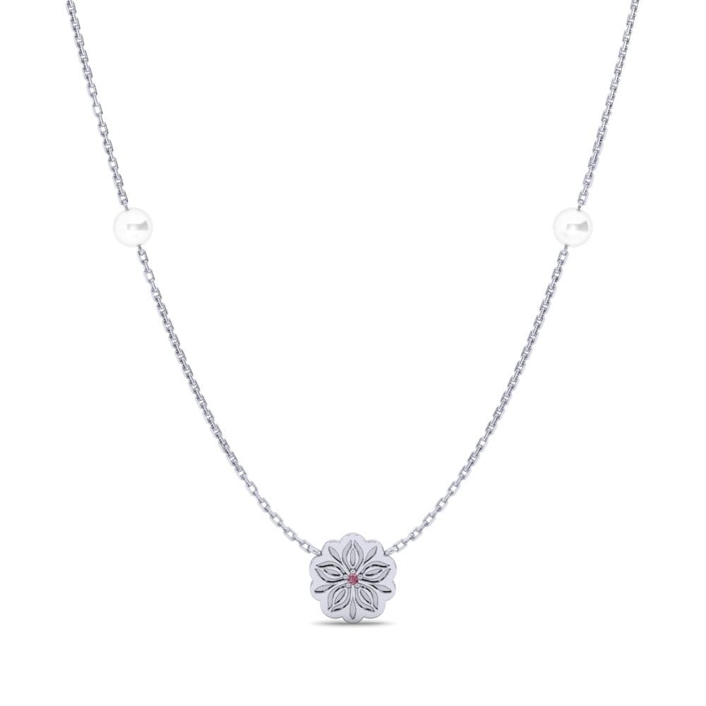 950 Platin Rhodolit-Granat Damen halskette Mubala