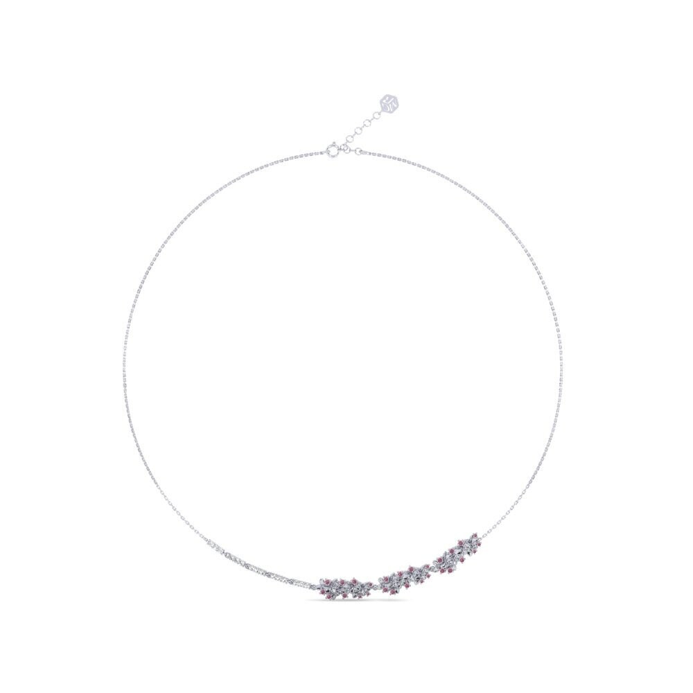 Plata 925 Granate Rhodolite Collar de Mujer Noriel