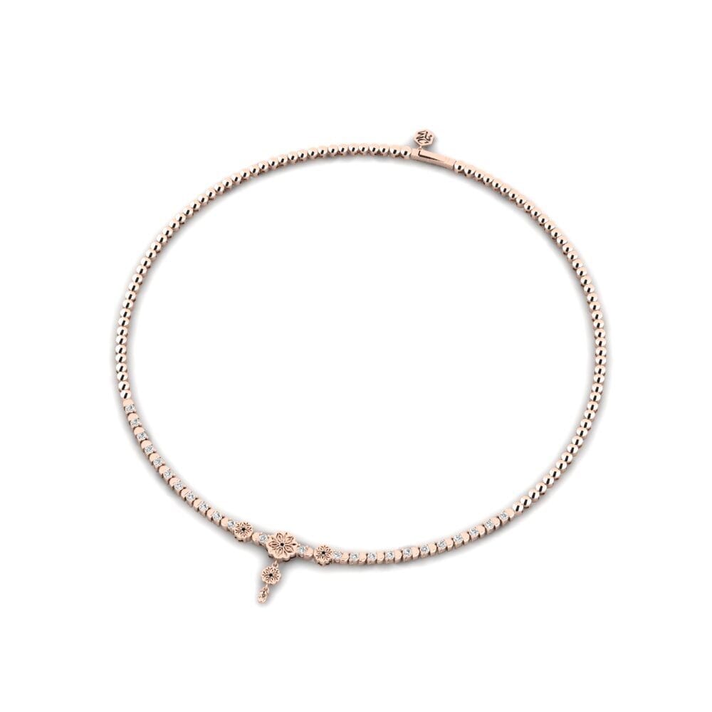 18k Oro Rosa Ónix Negro Collar Pengaga