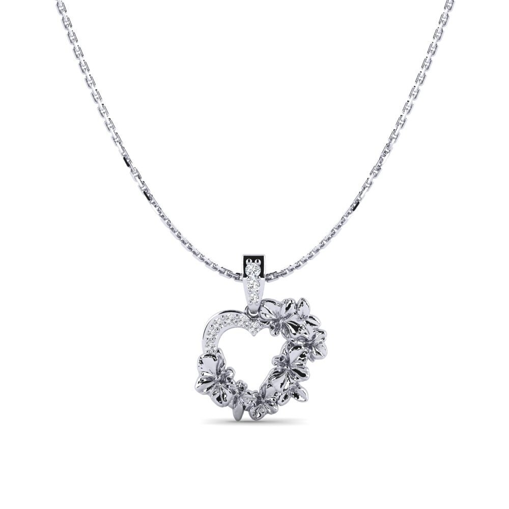 Plata 925 Circonita Colgante de Mujer Petalique