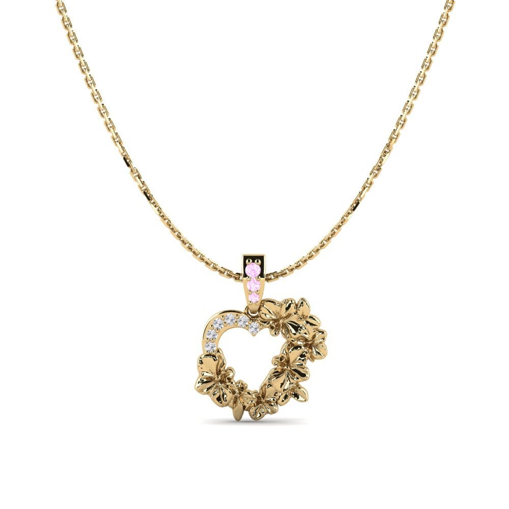 Zafiro Rosado Colgante de Mujer Petalique