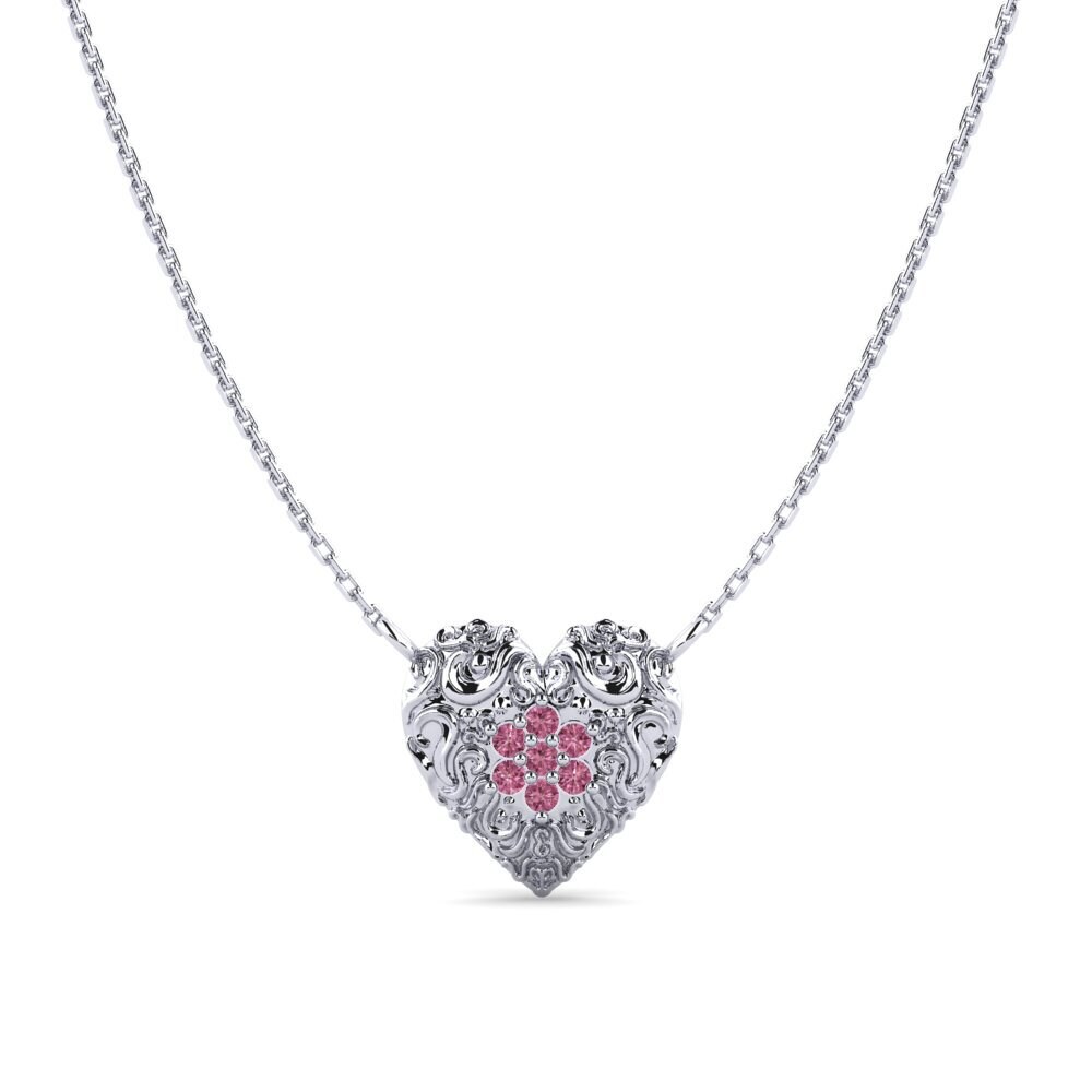 Plata 925 Granate Rhodolite Collar de Mujer Ranunculales