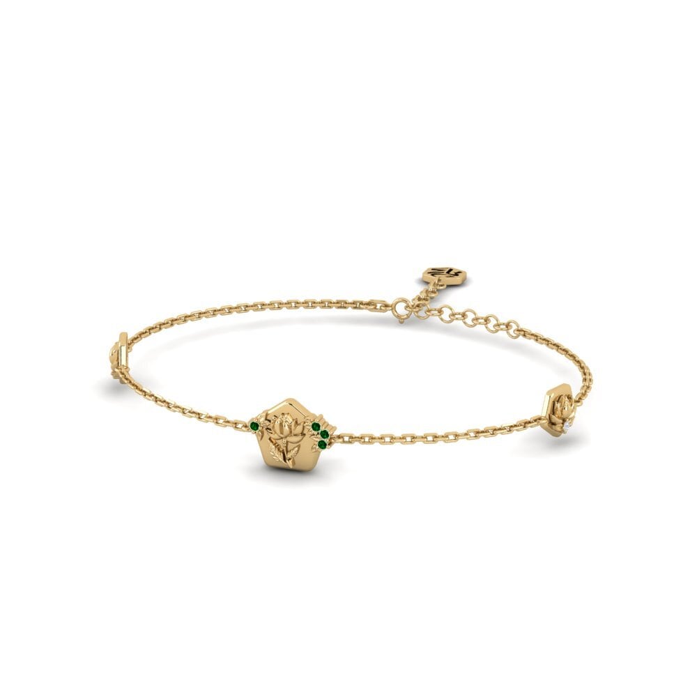Zircônia Verde Pulseira Feminino Religue