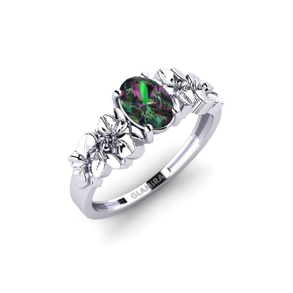 Platin trắng Đá Topaz Huyền Bí Nhẫn Renelle