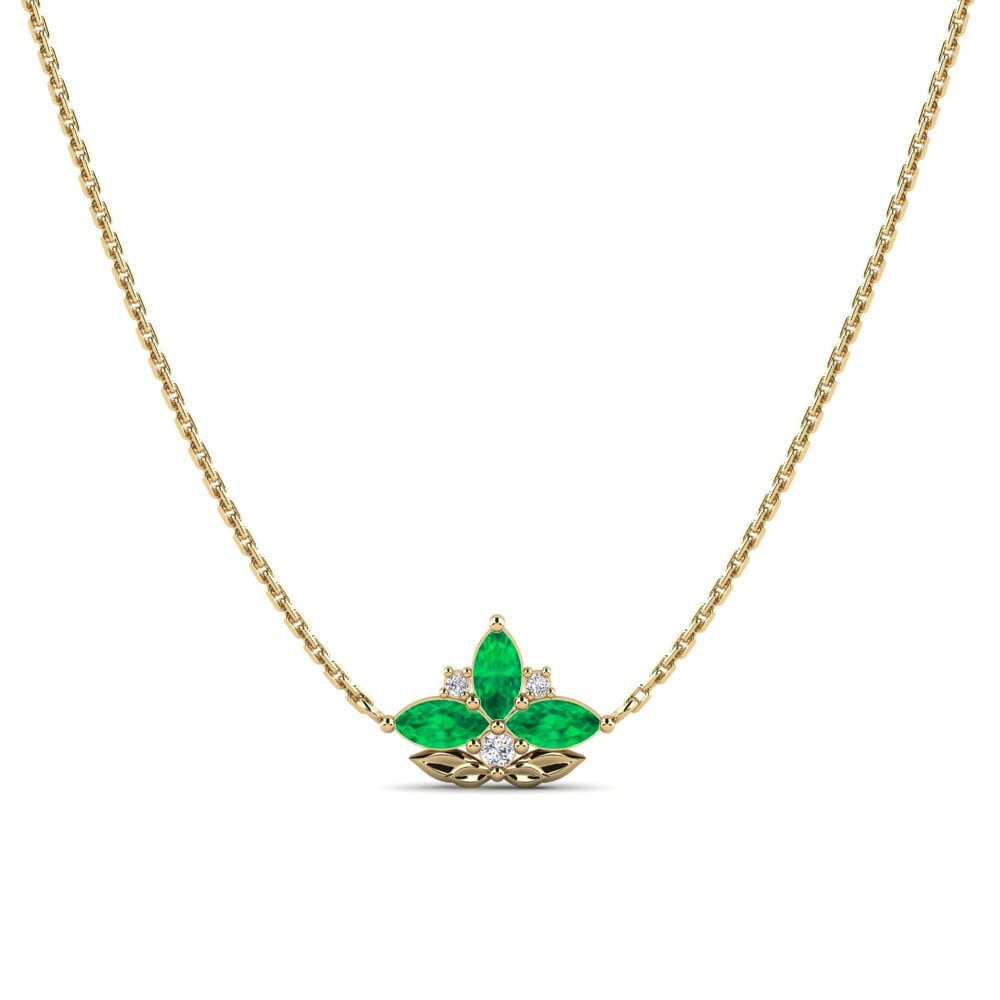 Esmeralda Collar de Mujer Repousse