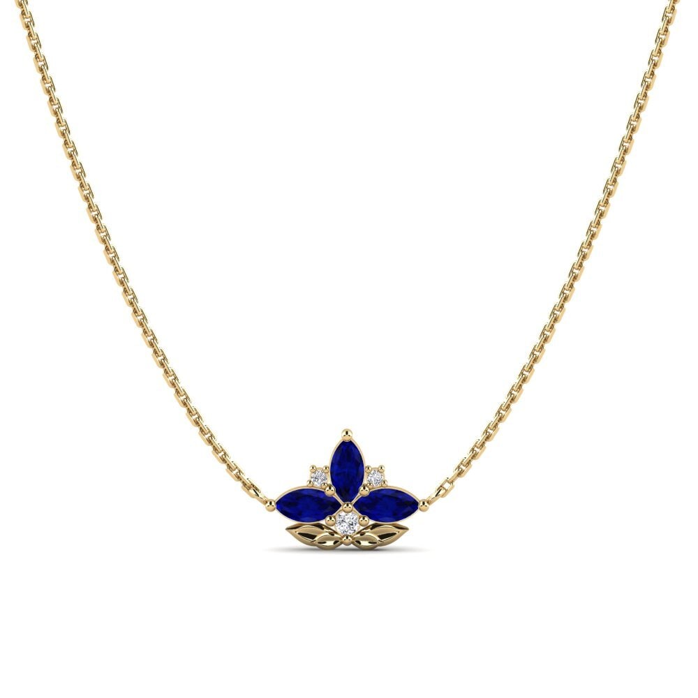 Zafiro Collar de Mujer Repousse