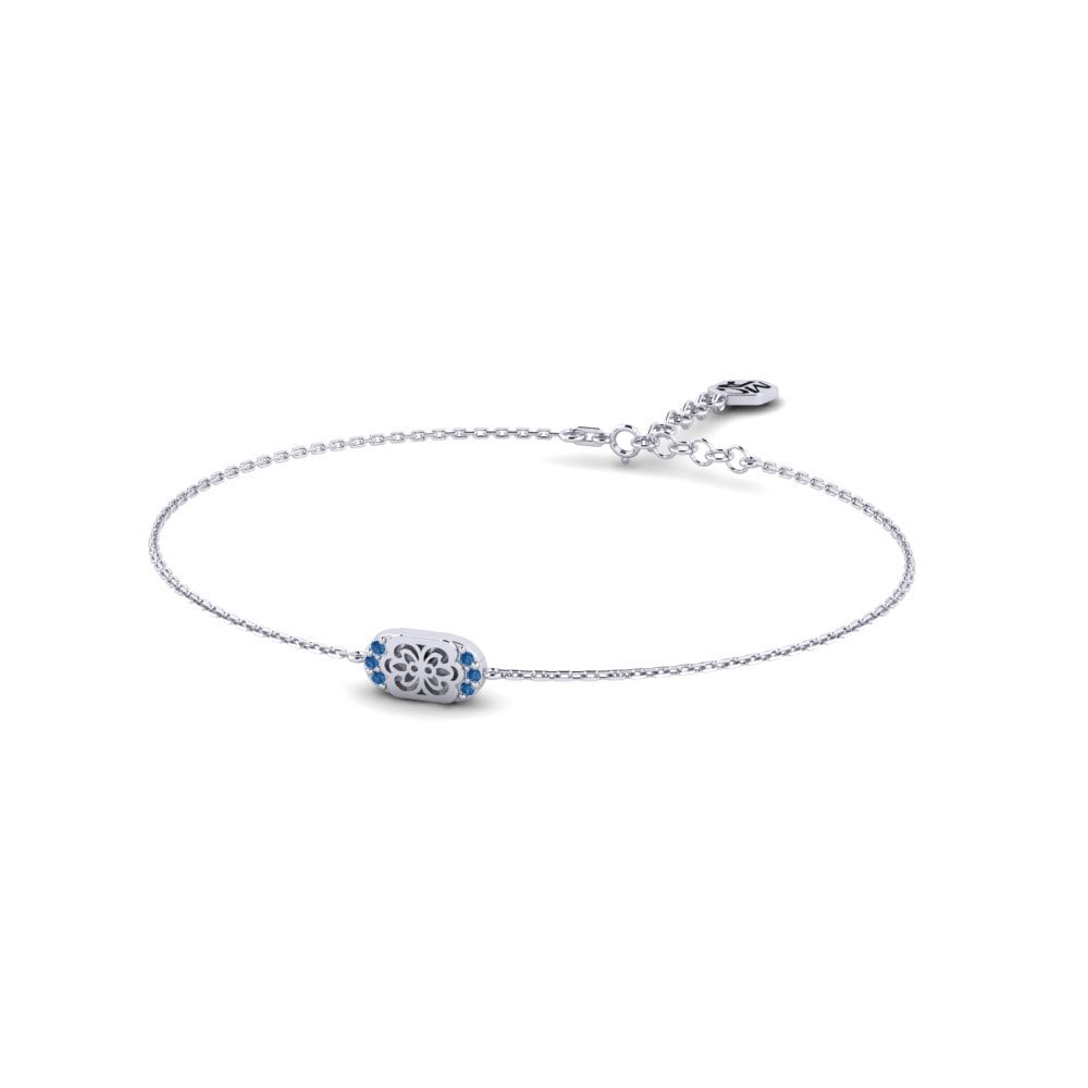 Paladio Circonita Azul Oscuro Pulsera de Mujer Sampaga