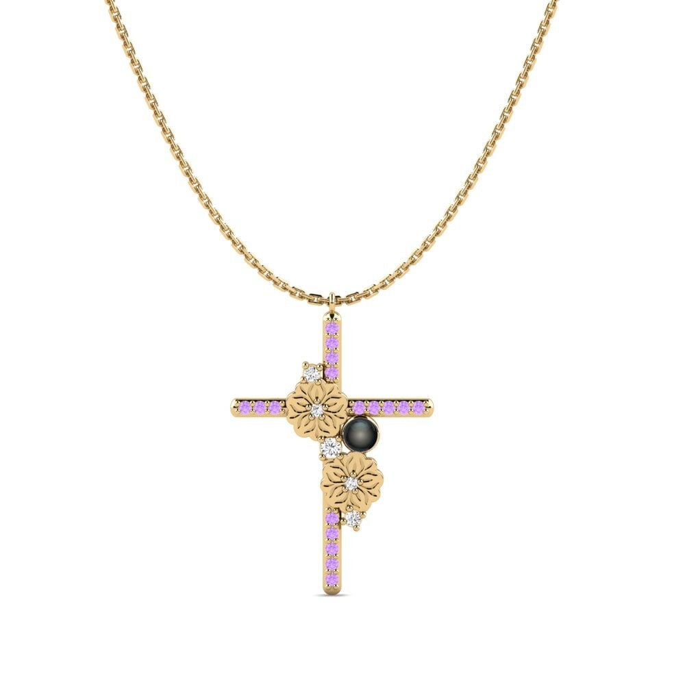 Cross Amethyst Necklaces