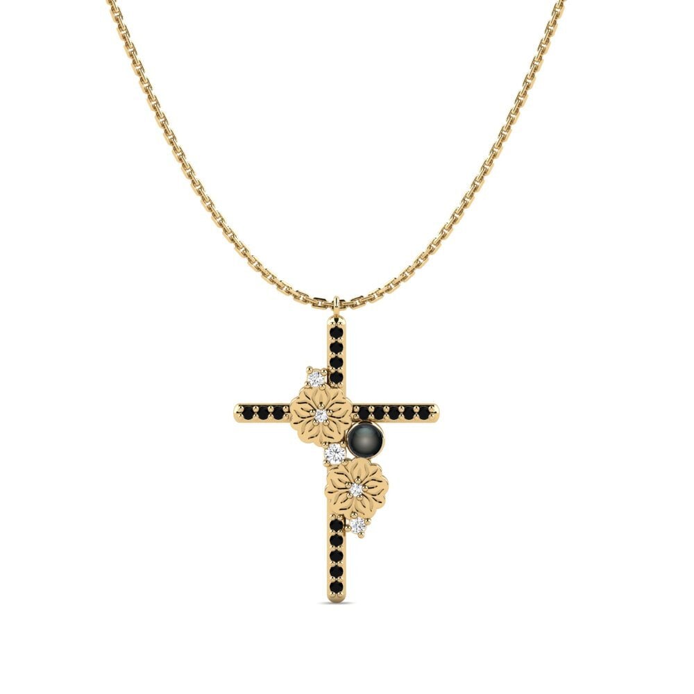 Cross Black Sapphire Necklaces
