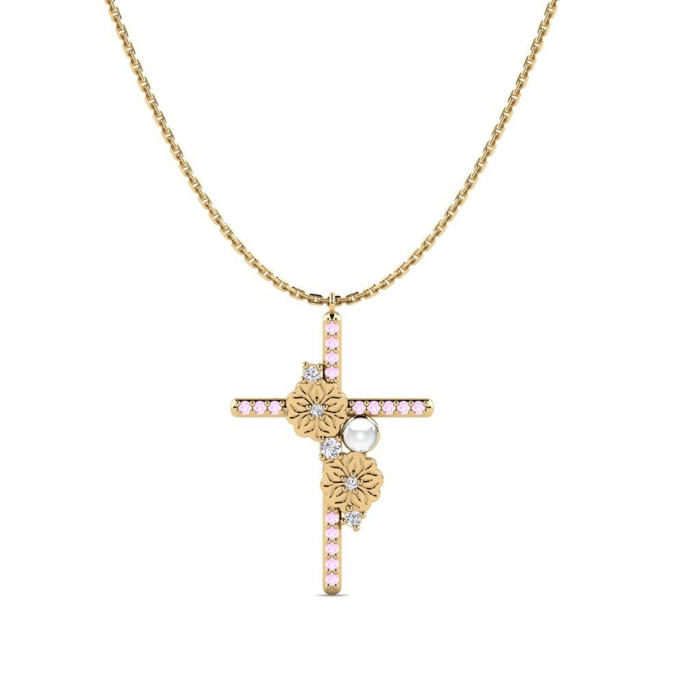 Zafiro Rosado Collar de Mujer Sawa