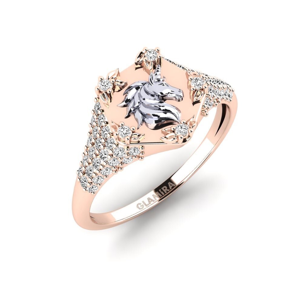 Vàng Trắng-Đỏ 9K Đá Moissanite Nhẫn Sinnlight