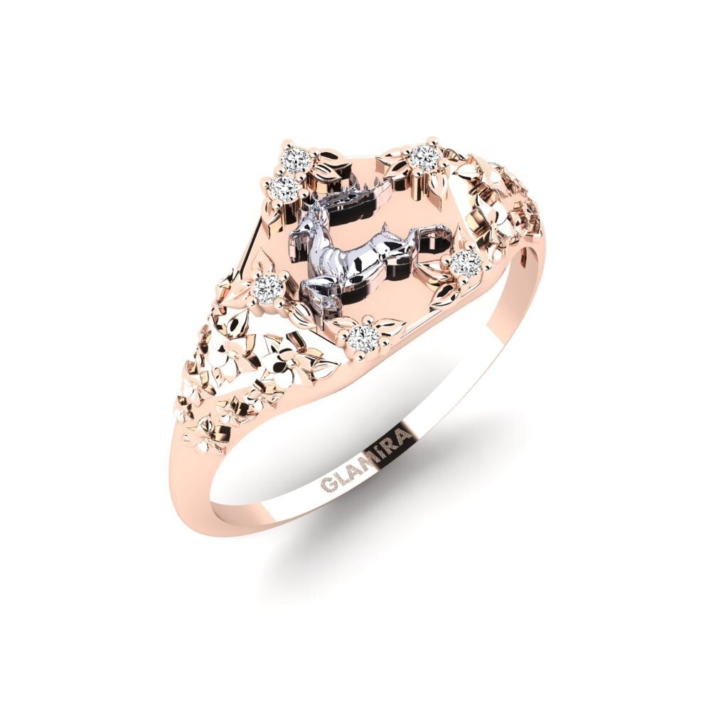 Vàng Trắng-Đỏ 9K Đá Moissanite Nhẫn Skonsam