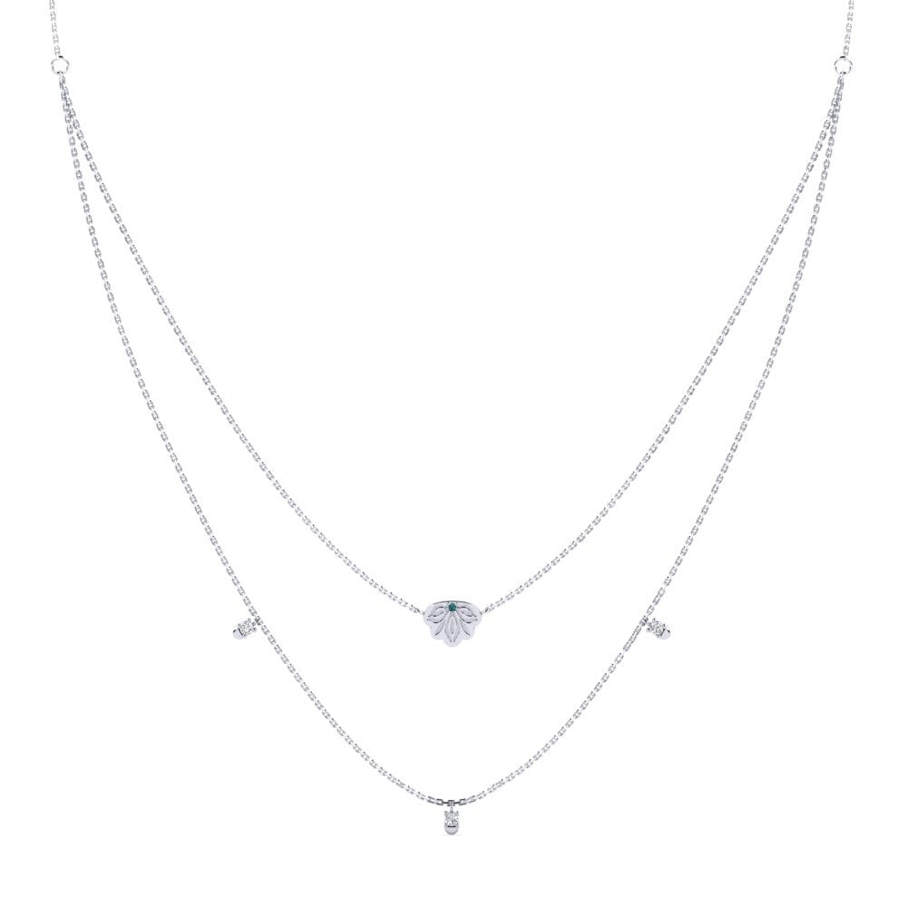 Plata 925 Diamante Azul Collar de Mujer Umculo