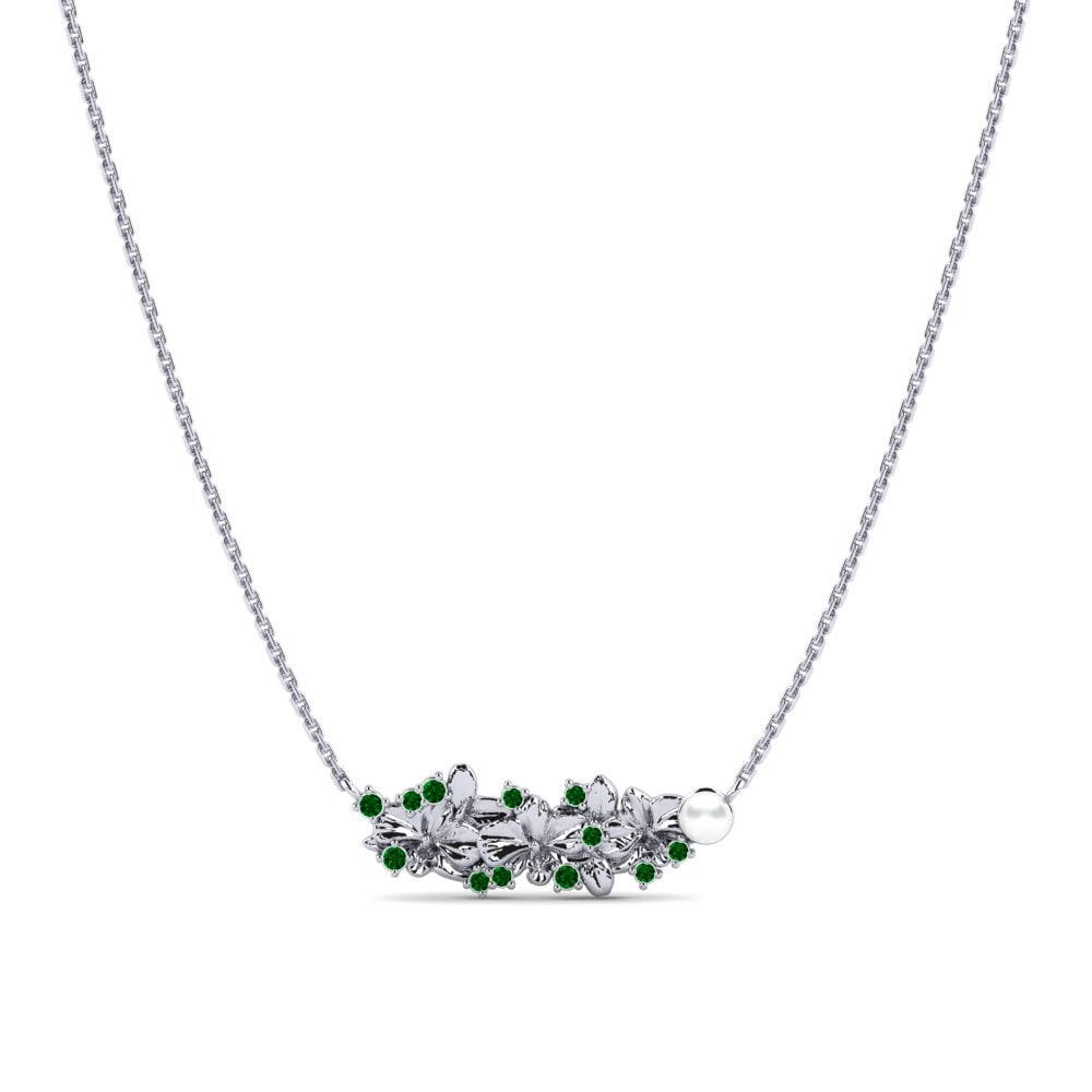 Plata 925 Circonita Verde Collar de Mujer Viore
