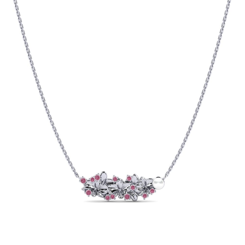 950 Platin Rhodolit-Granat Damen halskette Viore