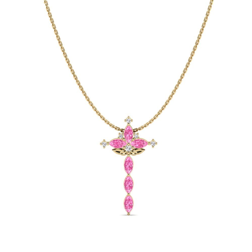 Zafiro Rosado Colgante de Mujer Caprifolium