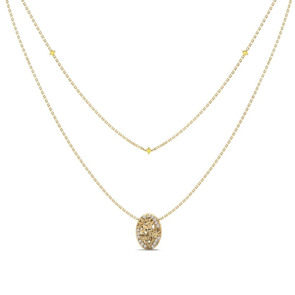 Yellow Sapphire Women's Necklace Caressia