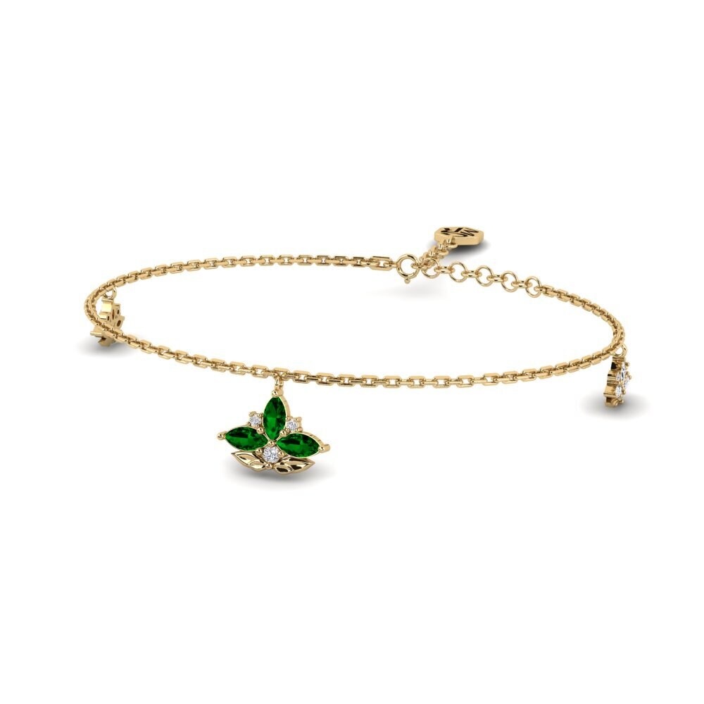 Zircônia Verde Pulseira Feminino Carvotura