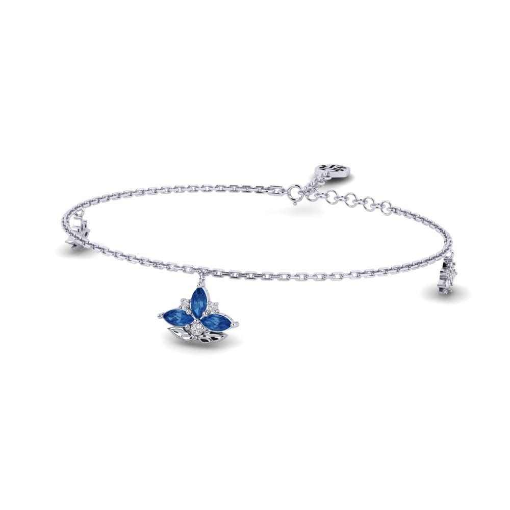 Paladio Circonita Azul Oscuro Pulsera de Mujer Carvotura