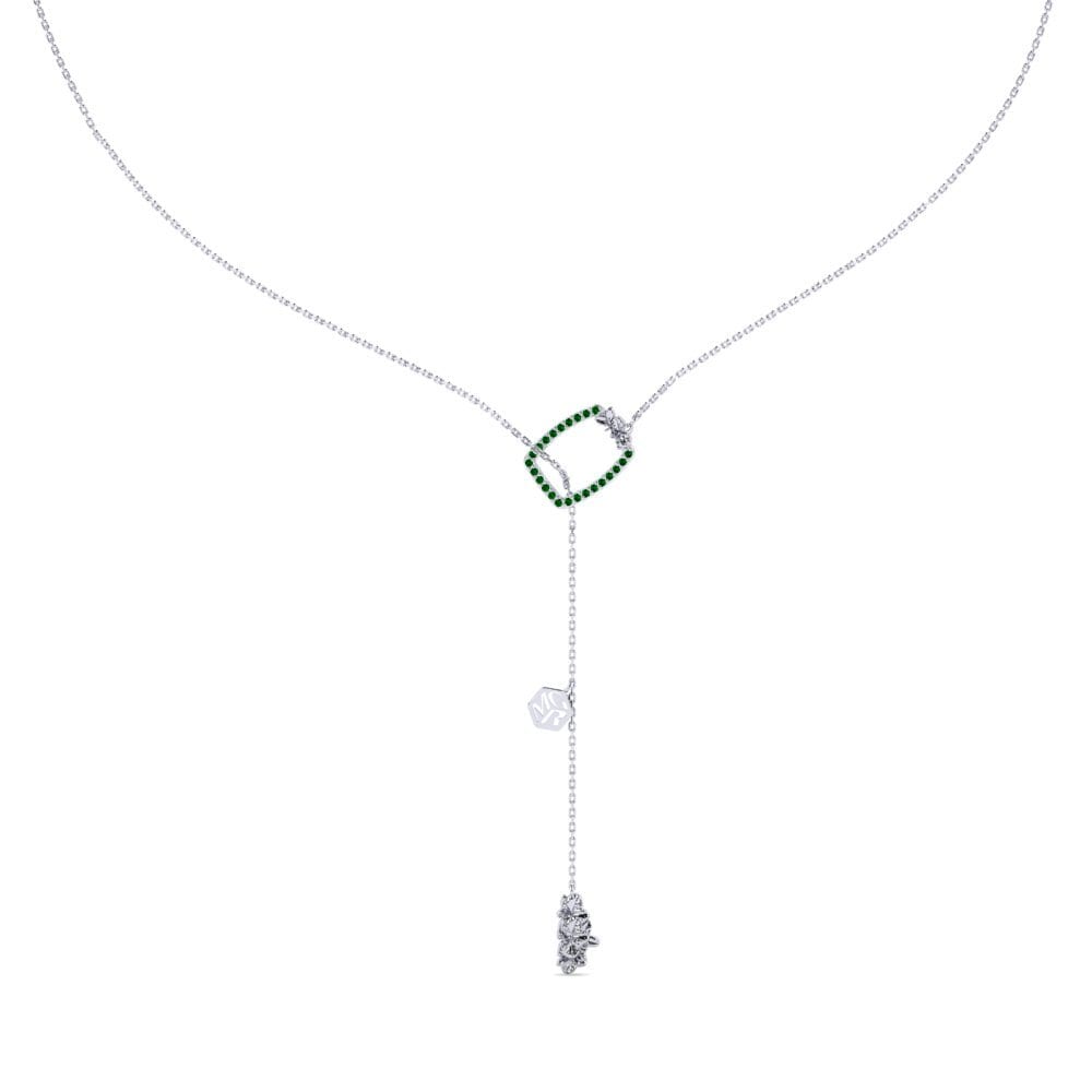 Plata 925 Circonita Verde Collar de Mujer Celavine