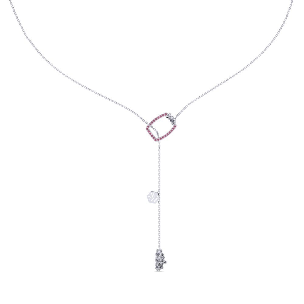 Plata 925 Granate Rhodolite Collar de Mujer Celavine